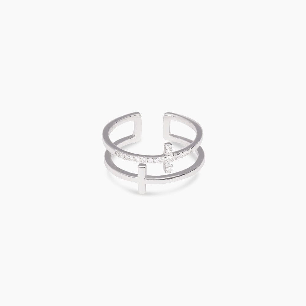 Cross Ring - Sterling Silver