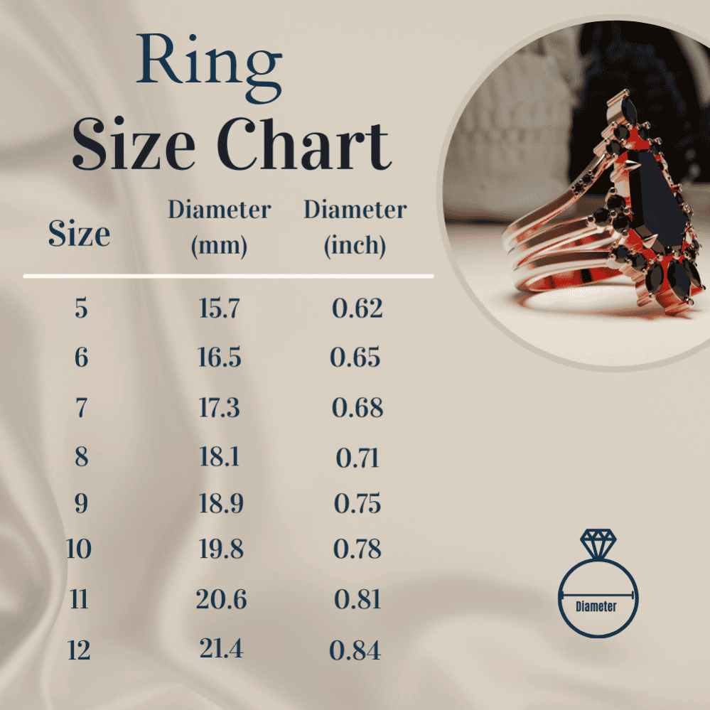 Twilight Mistress - Bague Gothique Élégance avec Diamants Noirs Éthiques