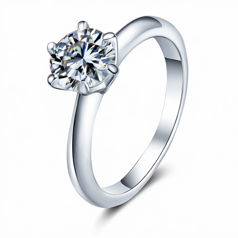 Bague Moissanite 3CT Taille Brillant Rond