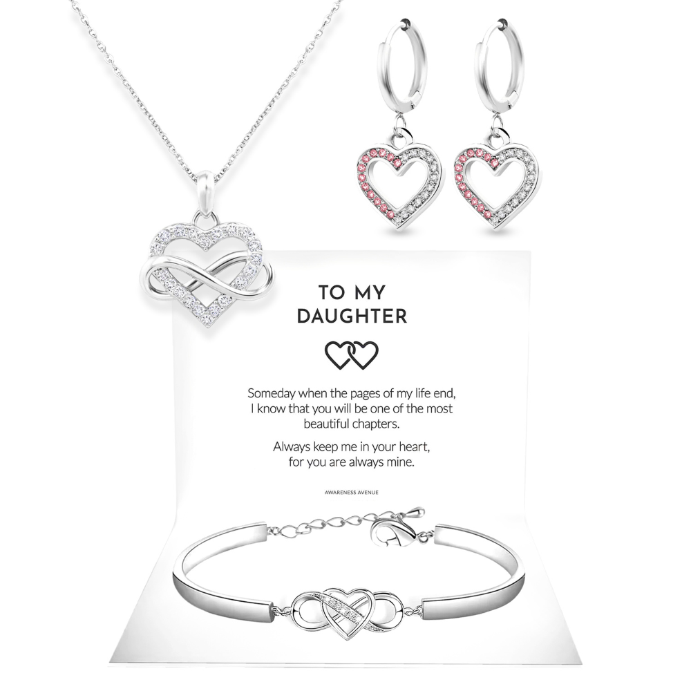 Ensemble de bijoux Pour Ma Fille | Garde-moi toujours dans ton cœur
