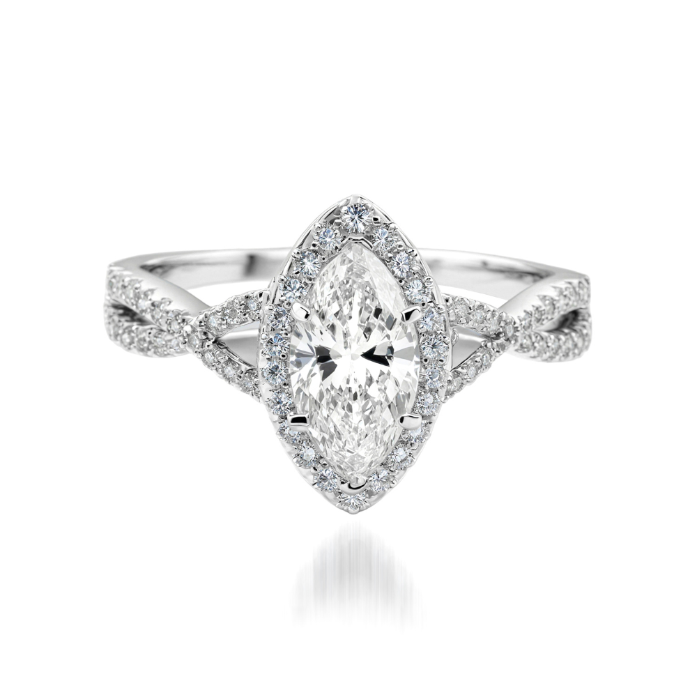 1CT Marquise Cut Infinity Moissanite Ring