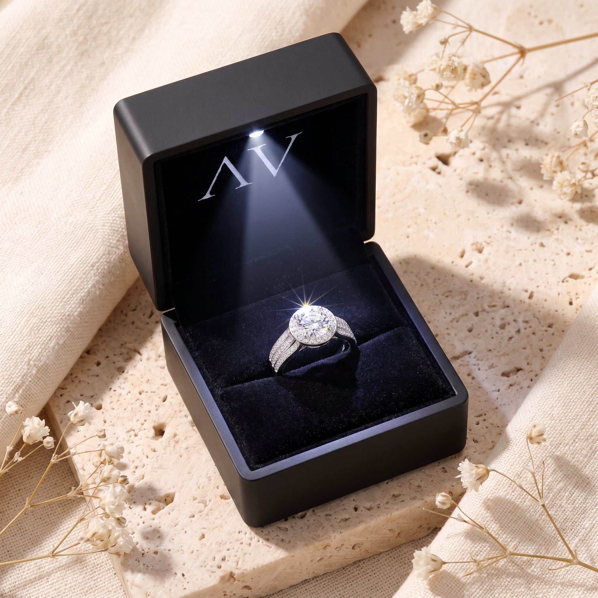 YLQ4598-rings - Premium LED Gift Box Presentation
