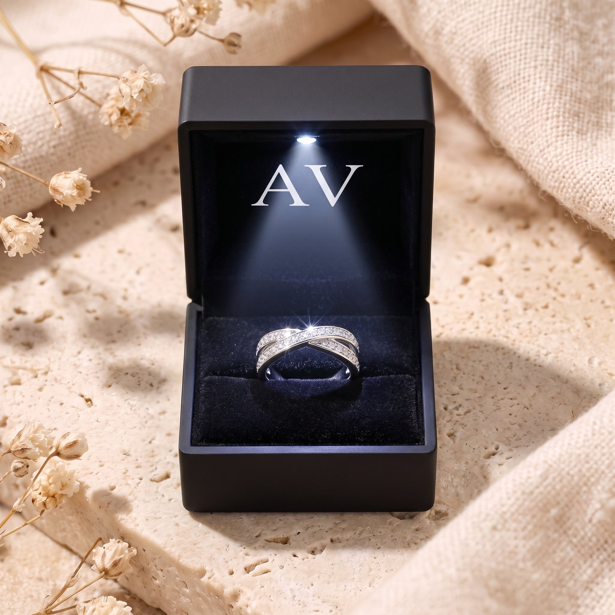 YLQ4867-rings - Premium LED Gift Box Presentation