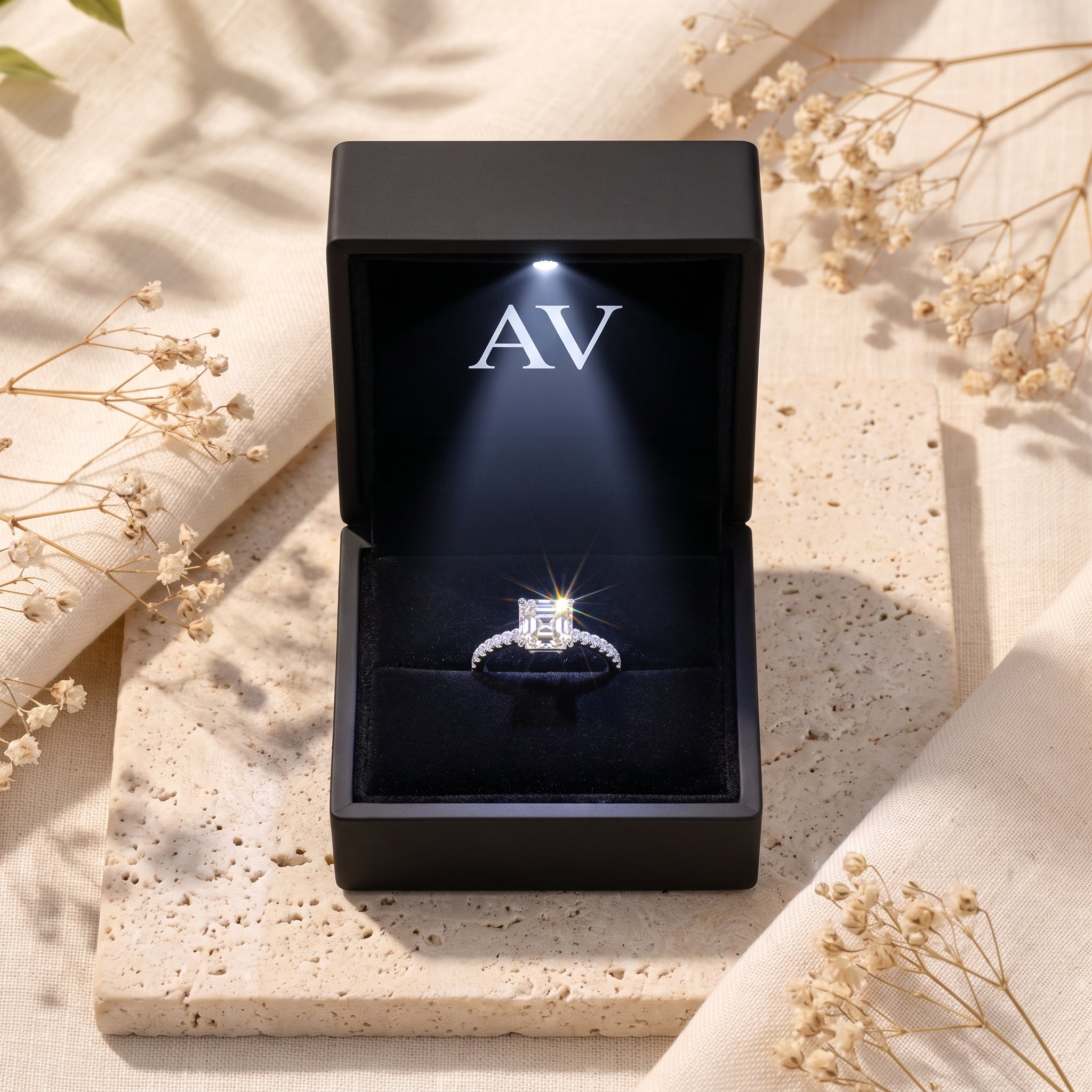 YLQ4883-rings - Premium LED Gift Box Presentation