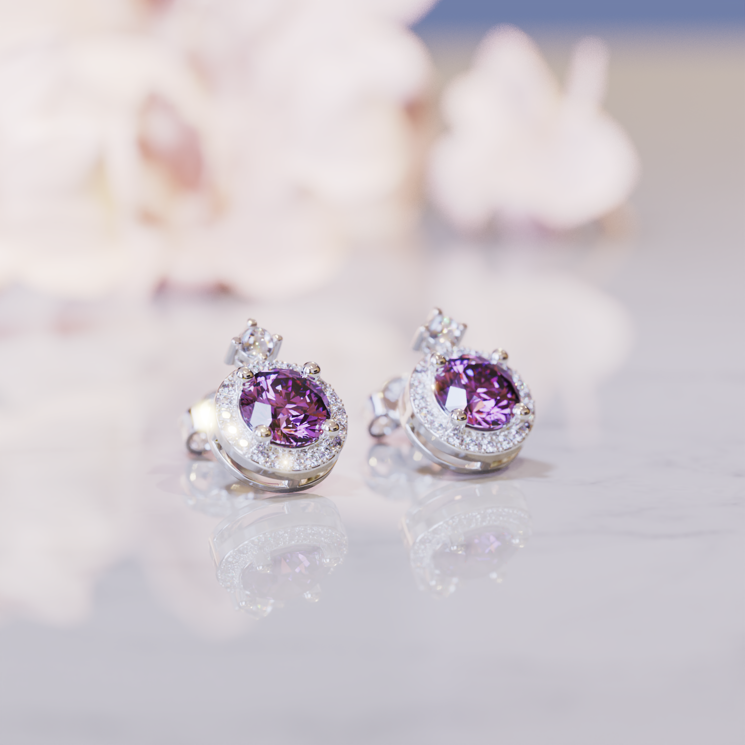 Les Boucles d'Oreilles Zen Alexandrite