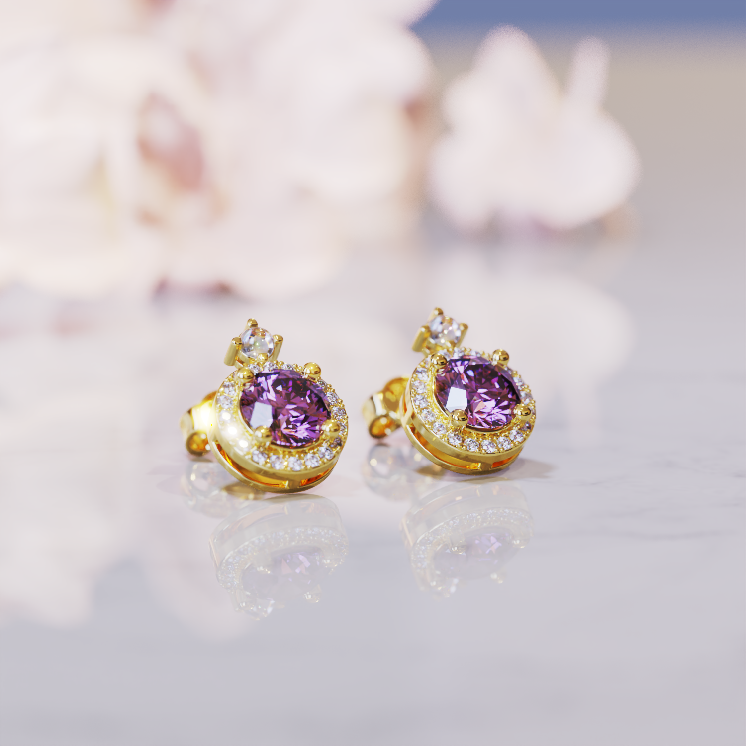 Les Boucles d'Oreilles Zen Alexandrite