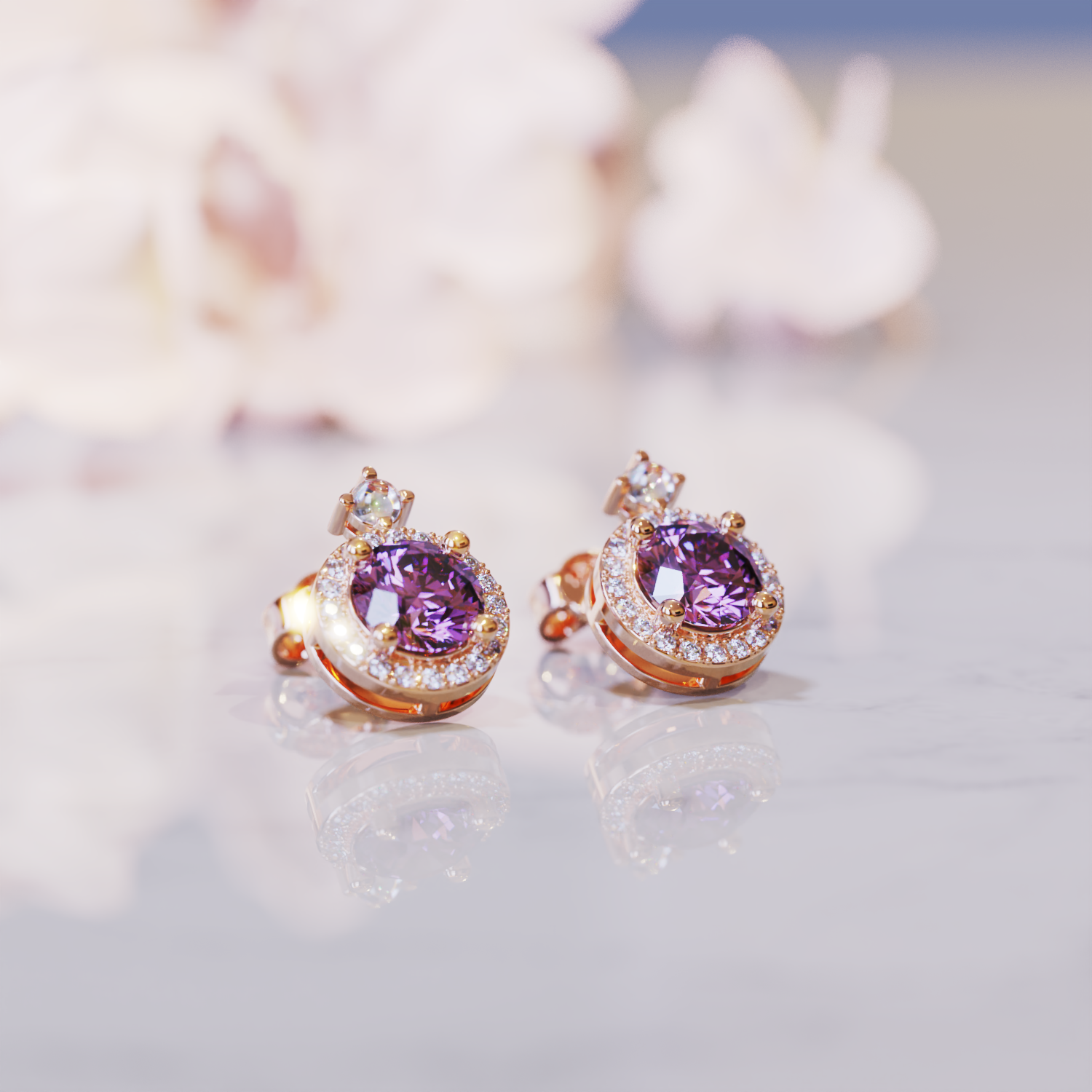 Les Boucles d'Oreilles Zen Alexandrite