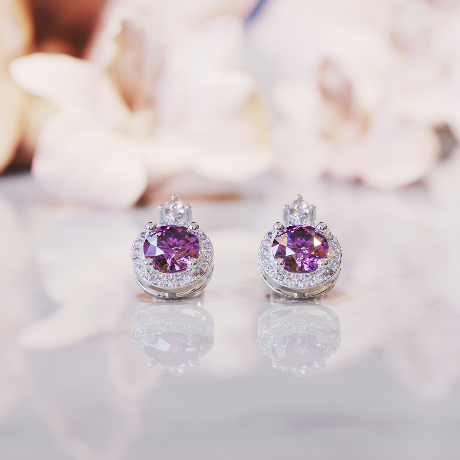 Les Boucles d'Oreilles Zen Alexandrite