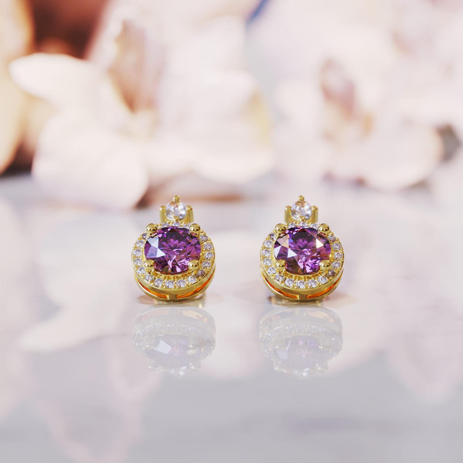 Les Boucles d'Oreilles Zen Alexandrite