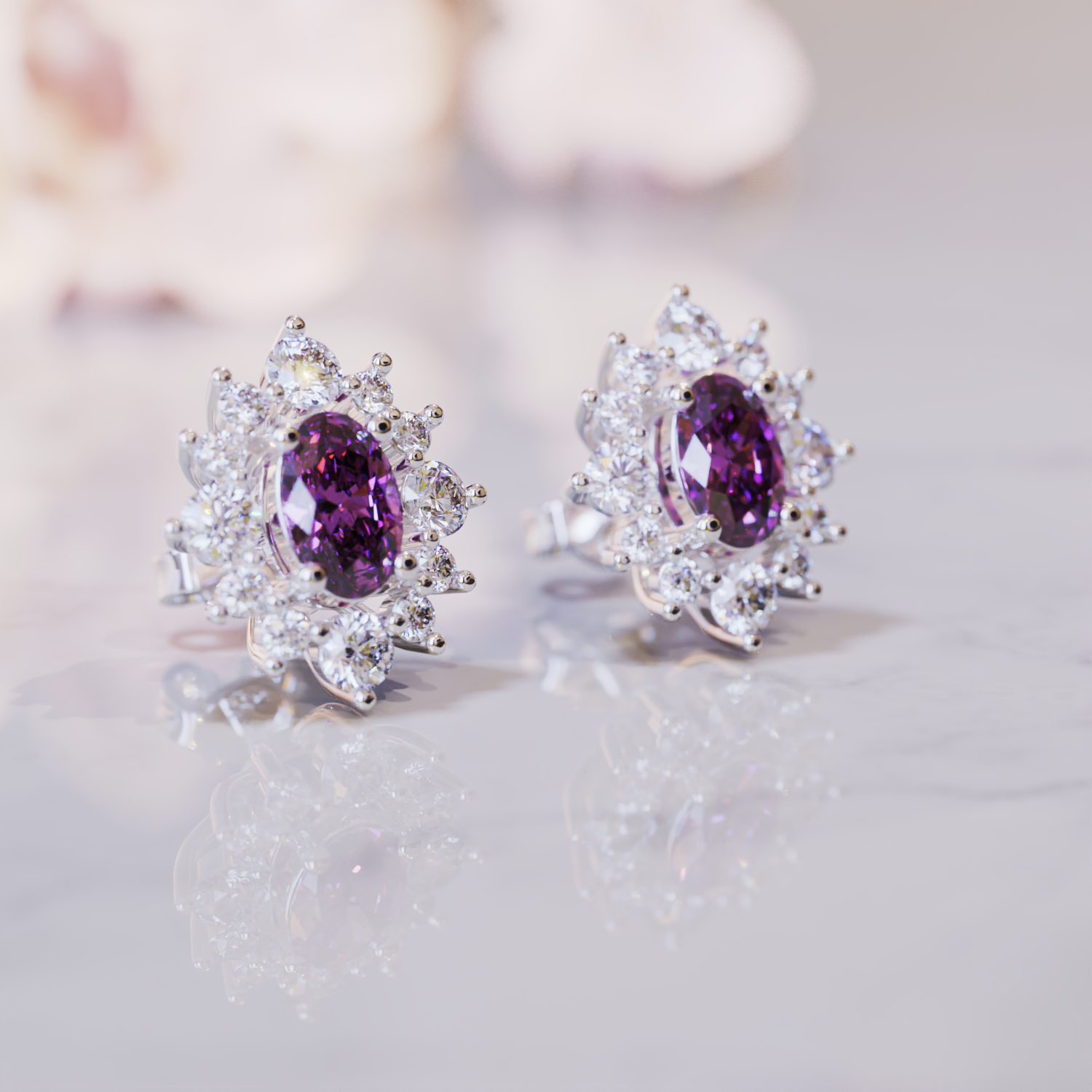 Les Boucles d'Oreilles Brianna Alexandrite