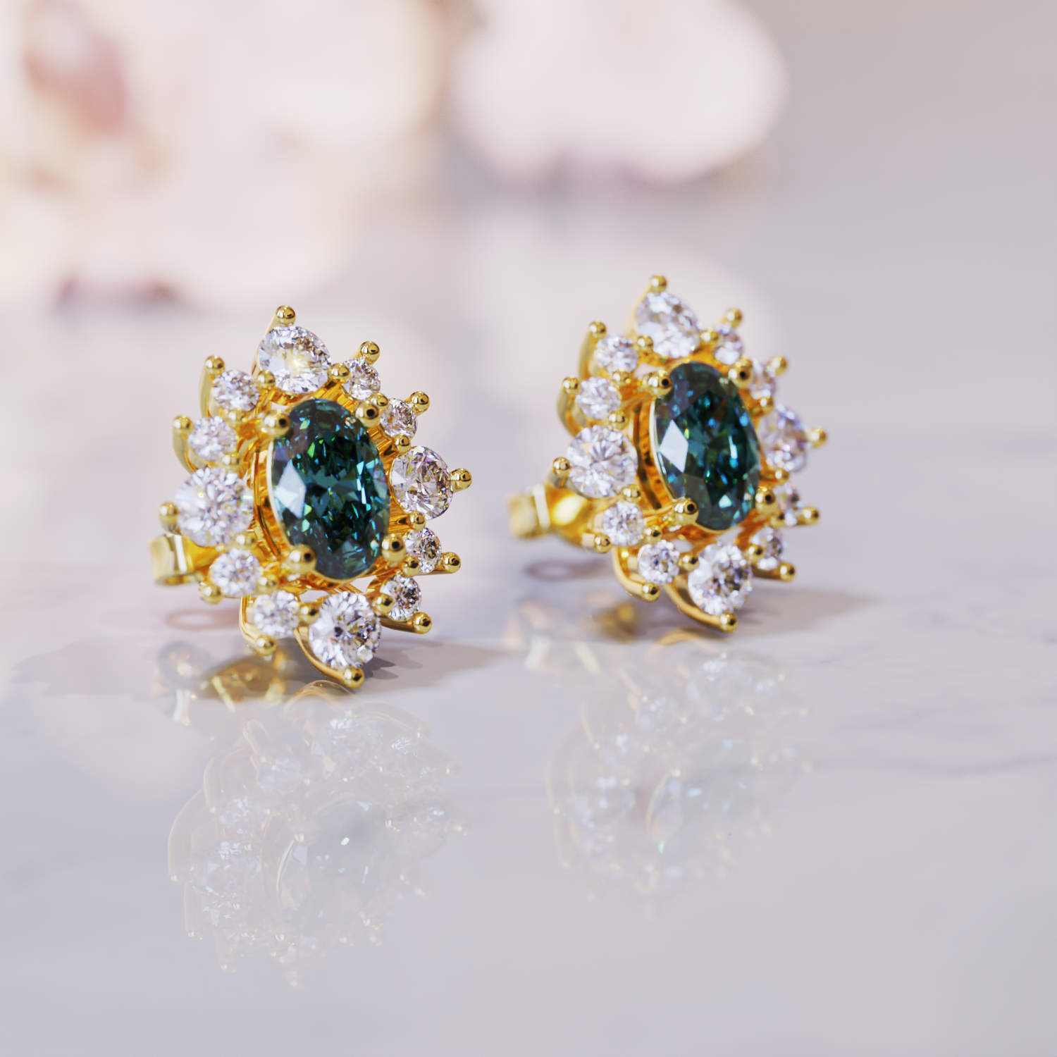 Les Boucles d'Oreilles Brianna Alexandrite