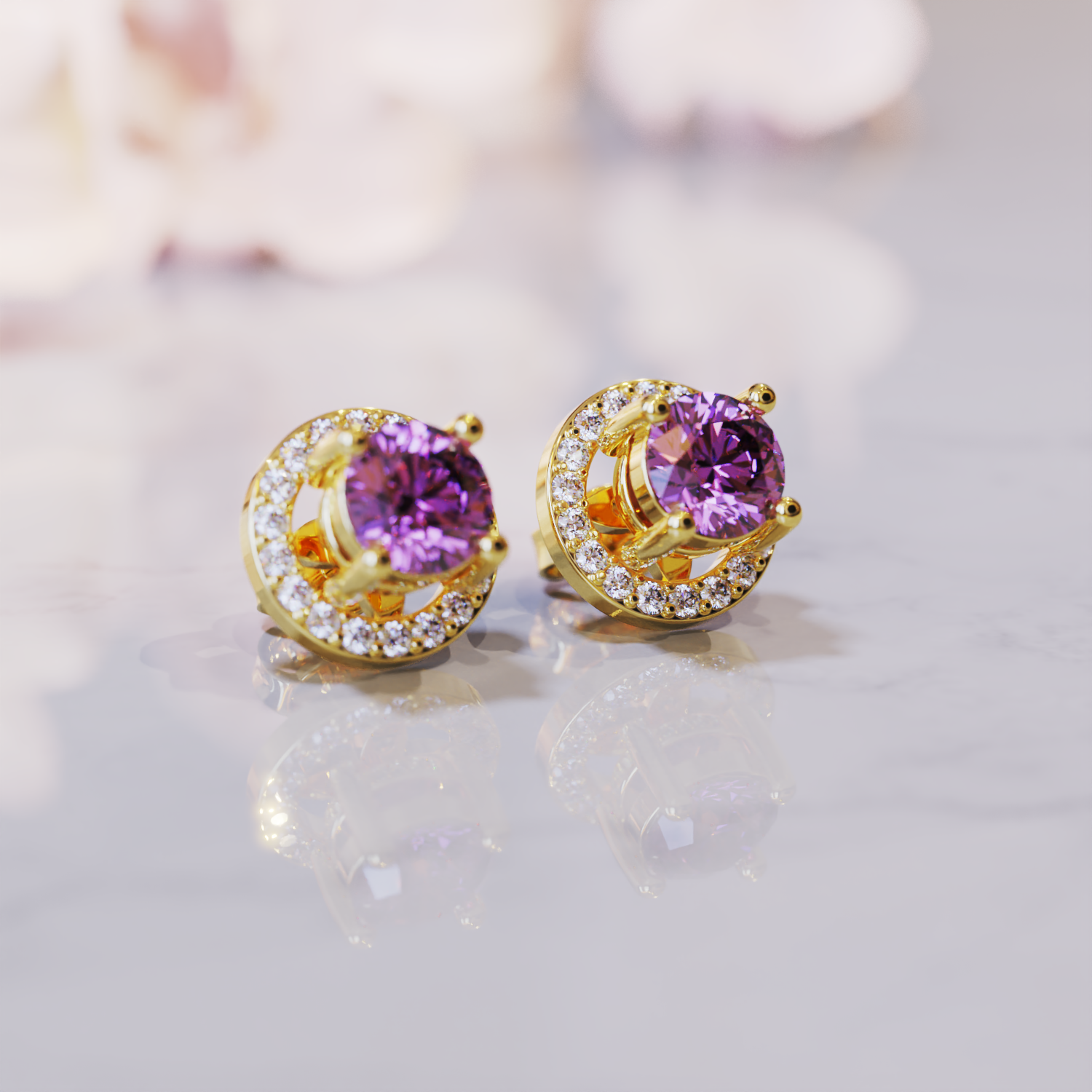Les Boucles d'Oreilles Kelly Alexandrite