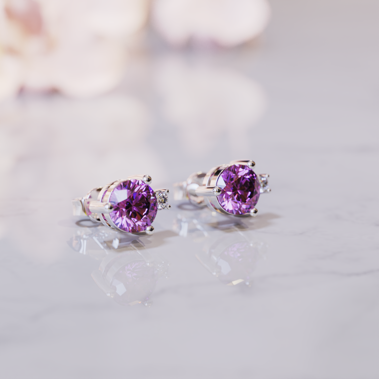 Les Boucles d'Oreilles Christine Alexandrite