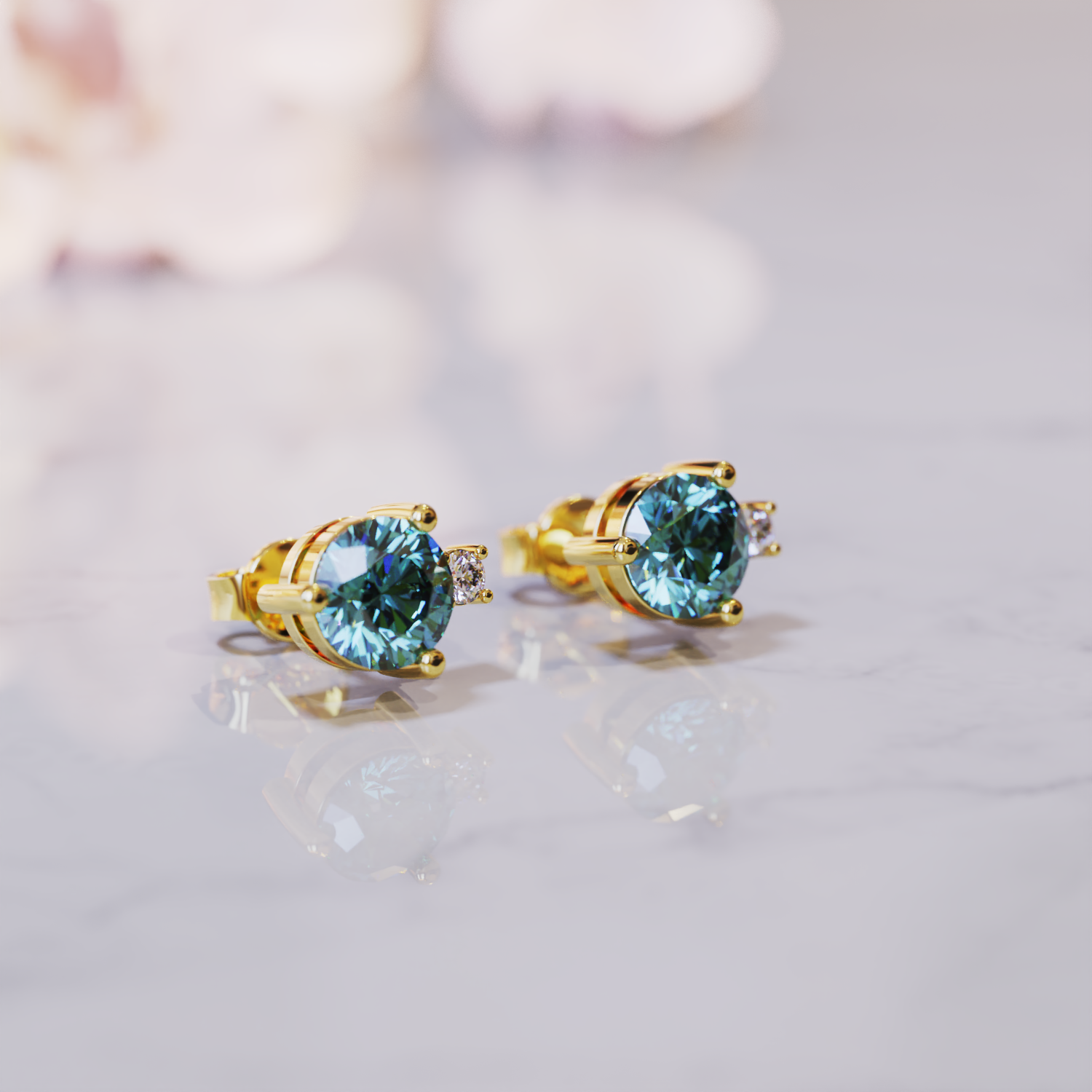 Les Boucles d'Oreilles Christine Alexandrite