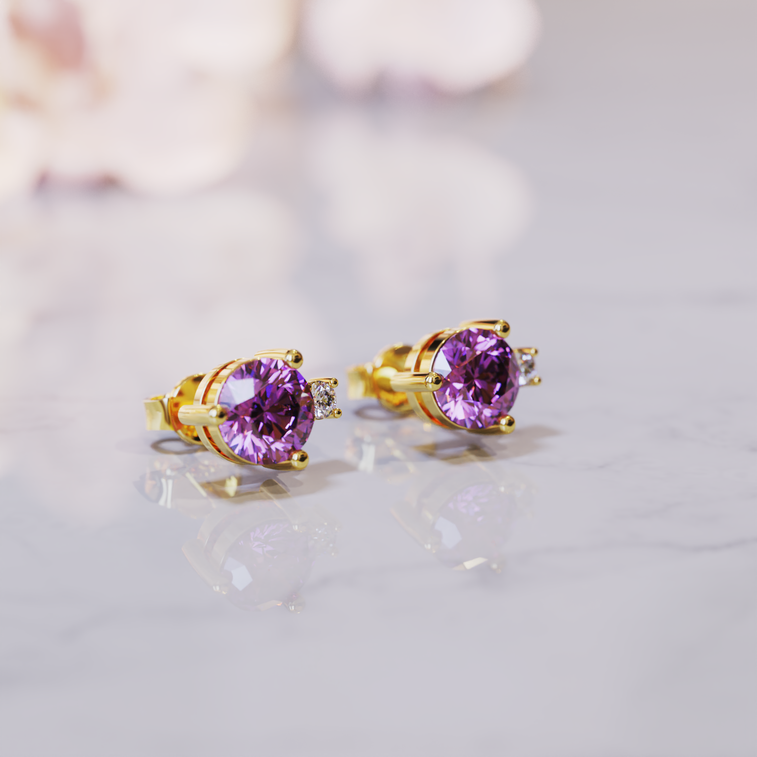 Les Boucles d'Oreilles Christine Alexandrite
