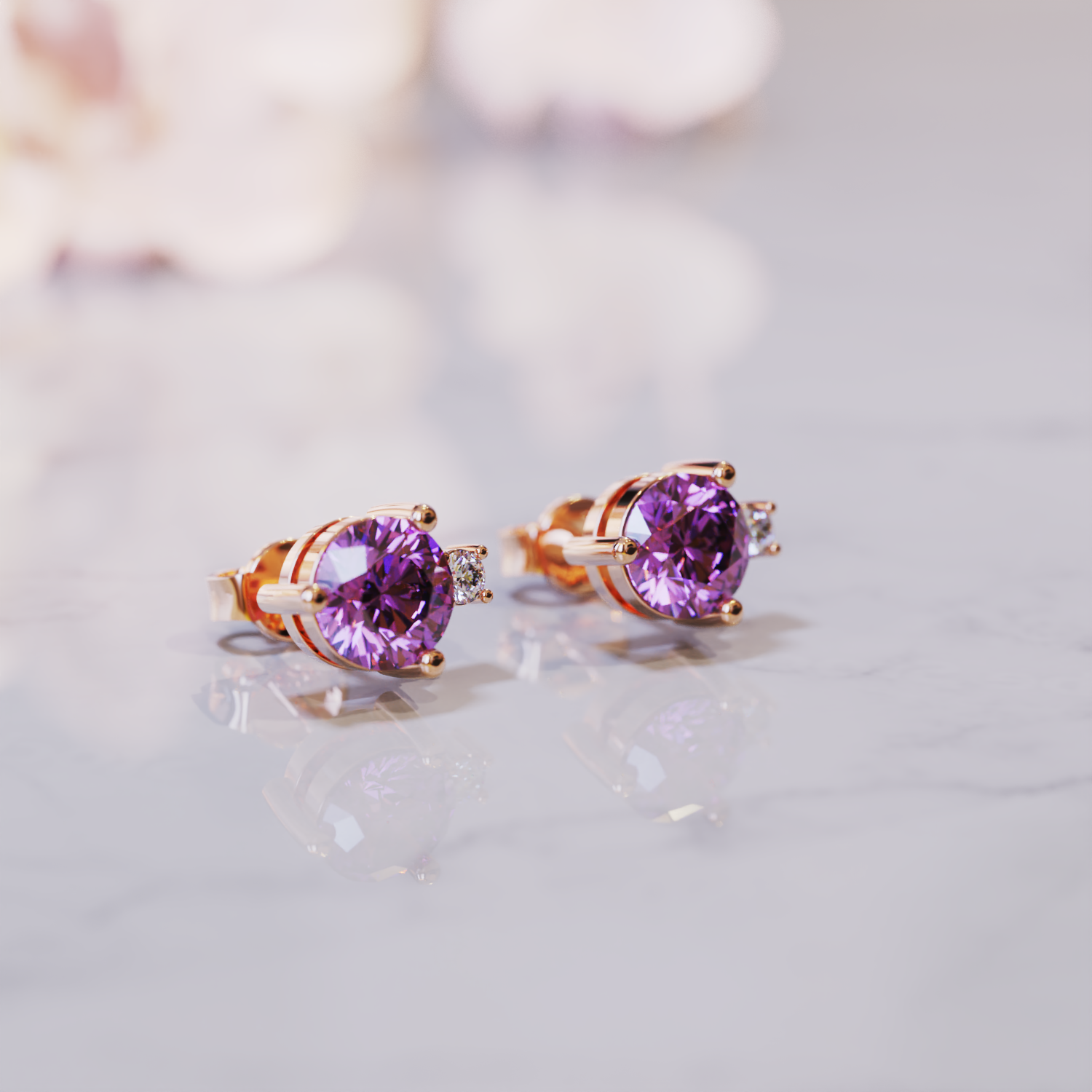 Les Boucles d'Oreilles Christine Alexandrite