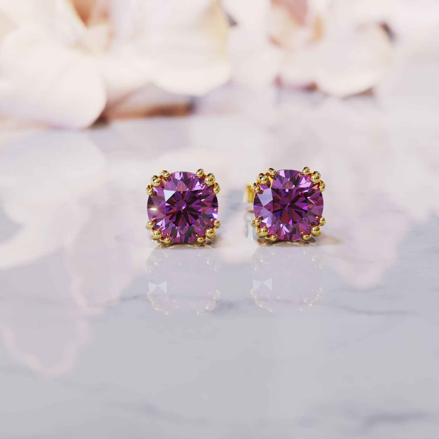 À Ma Magnifique Épouse | Boucles d'Oreilles Alexandrite 2CT | Cadeau Pour Elle