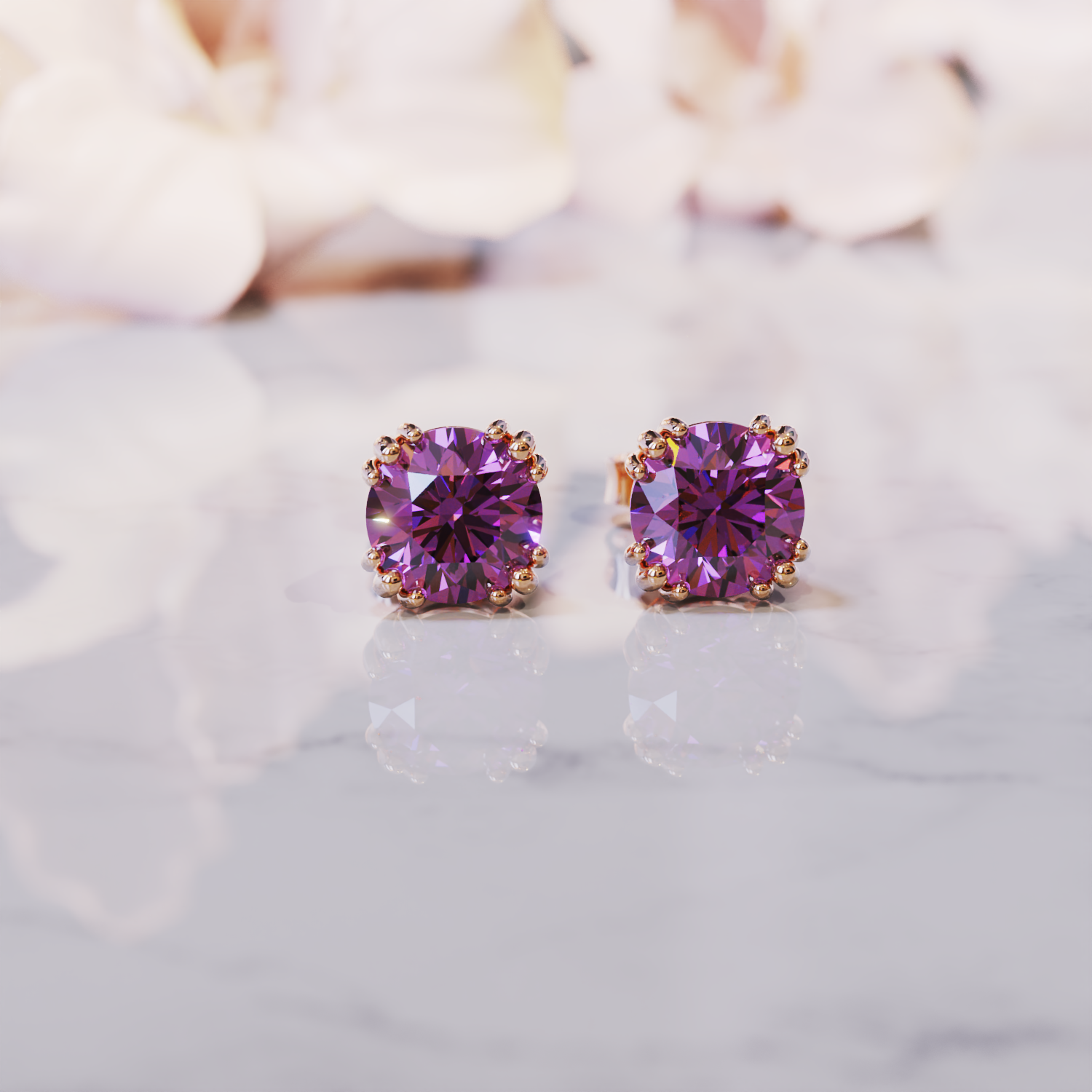 À Ma Magnifique Épouse | Boucles d'Oreilles Alexandrite 2CT | Cadeau Pour Elle