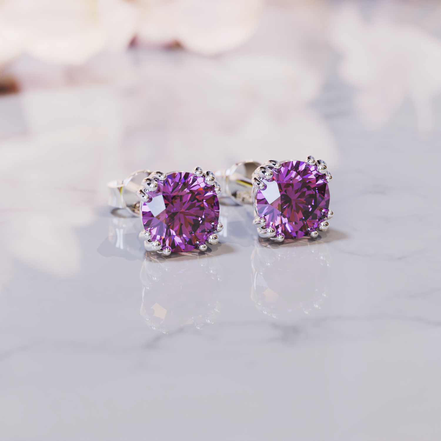 À Ma Magnifique Épouse | Boucles d'Oreilles Alexandrite 2CT | Cadeau Pour Elle