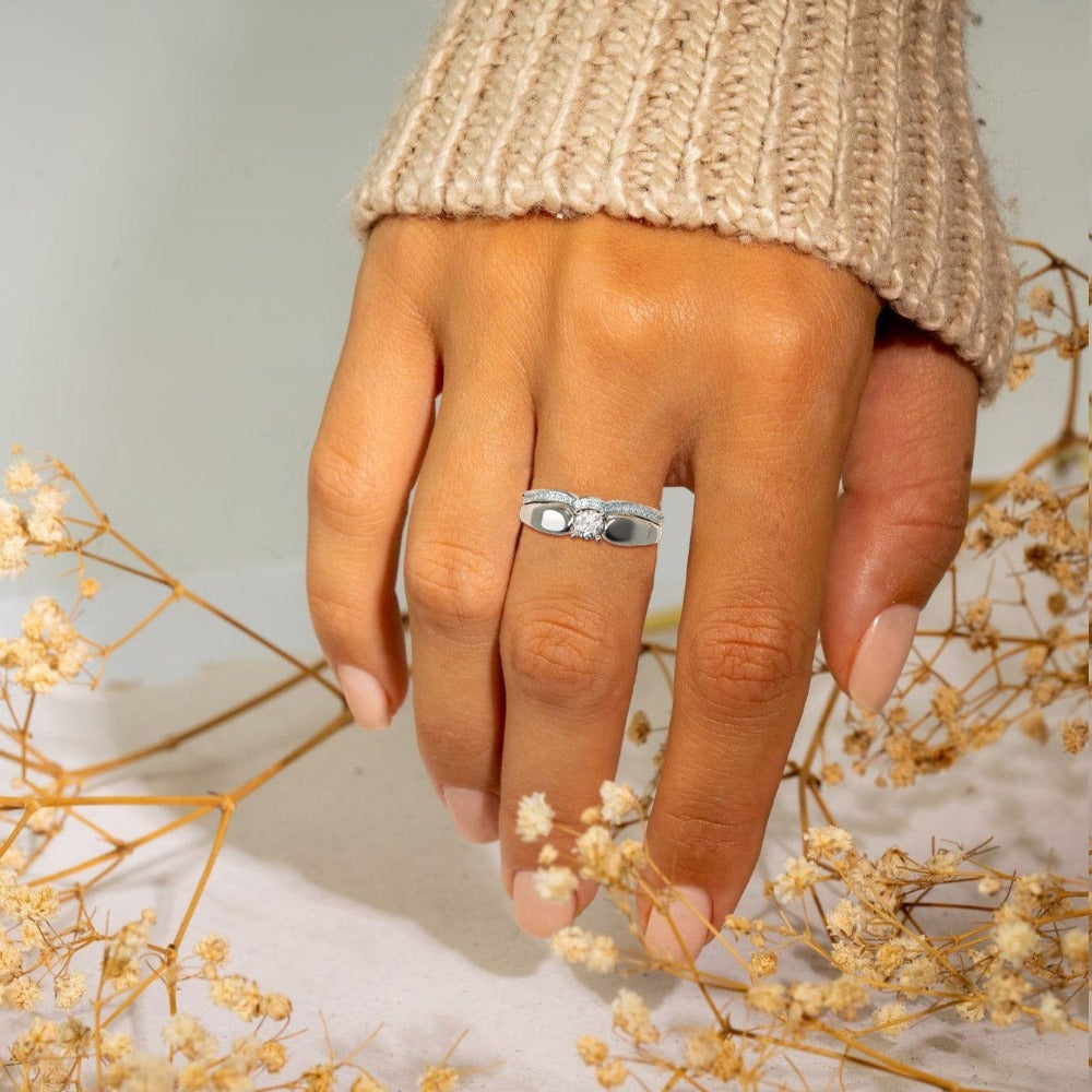 Éclat Royal : Bague 2 Pièces Diadème - Argent Sterling S925