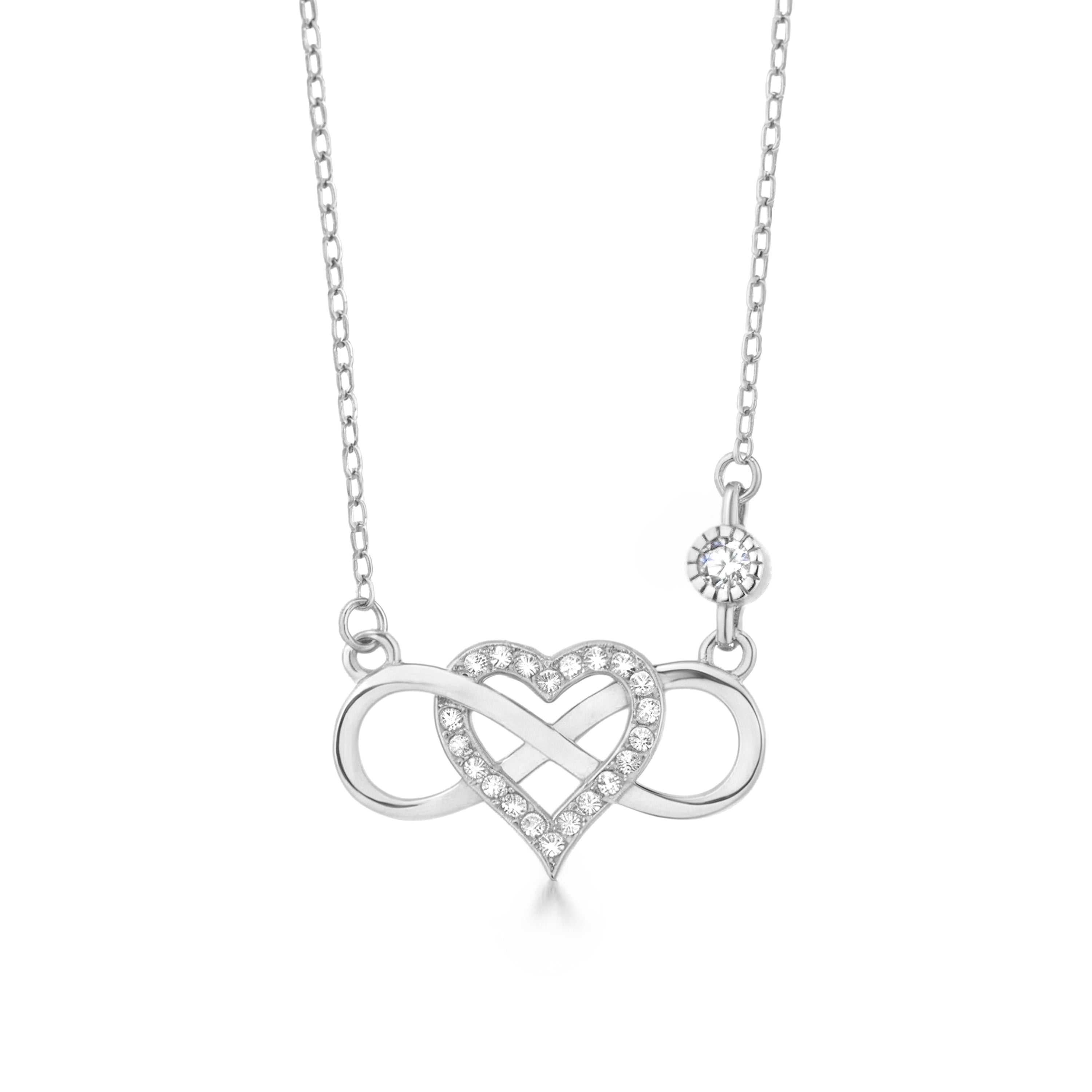 Collier Cœur Infini Diamant Éternel
