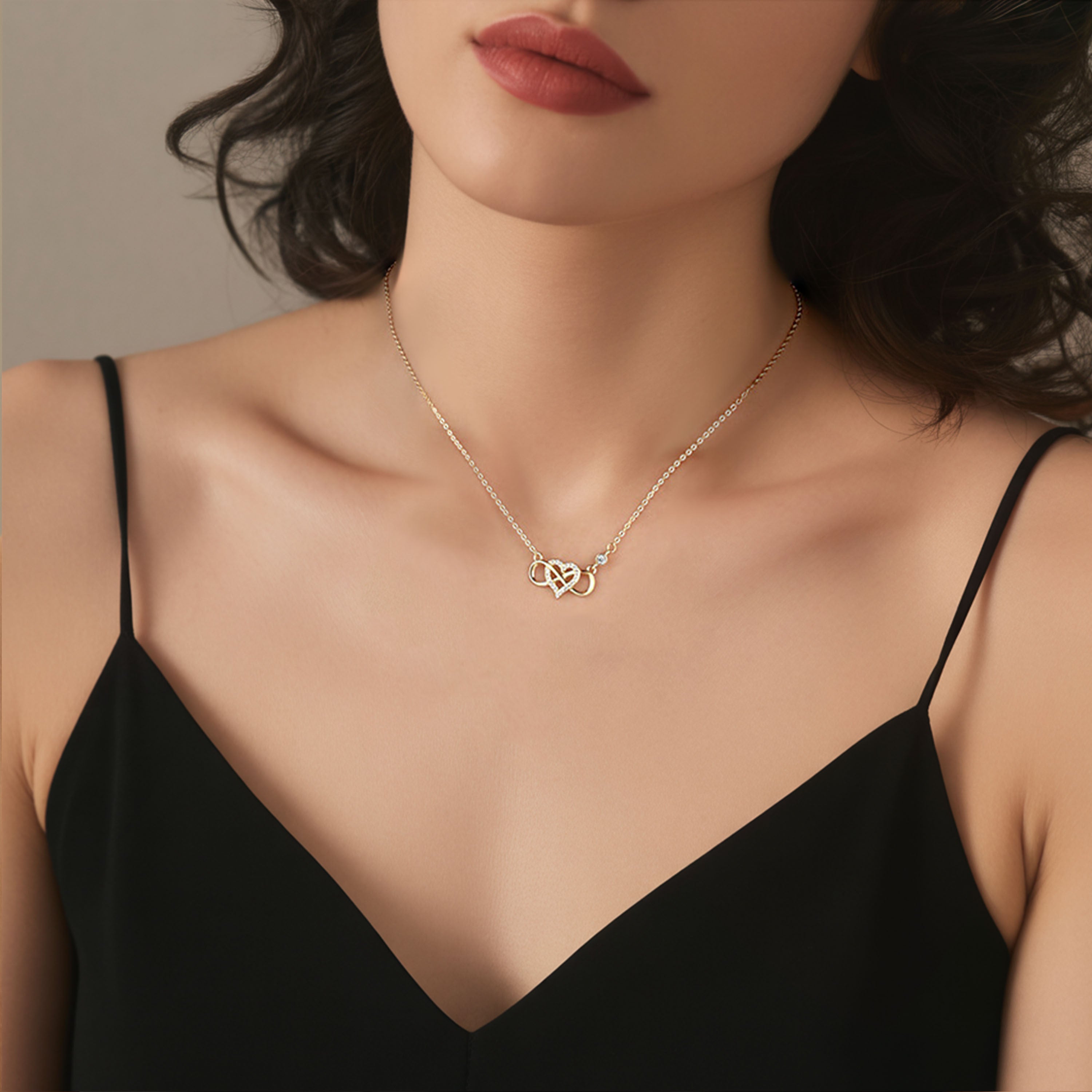 Collier Cœur Infini Diamant Éternel
