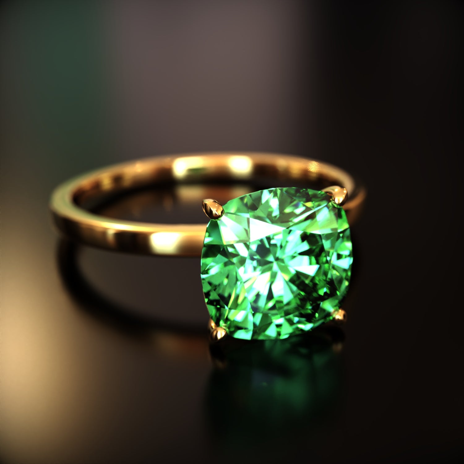 La Claire - Bague Moissanite Taille Coussin Personnalisée