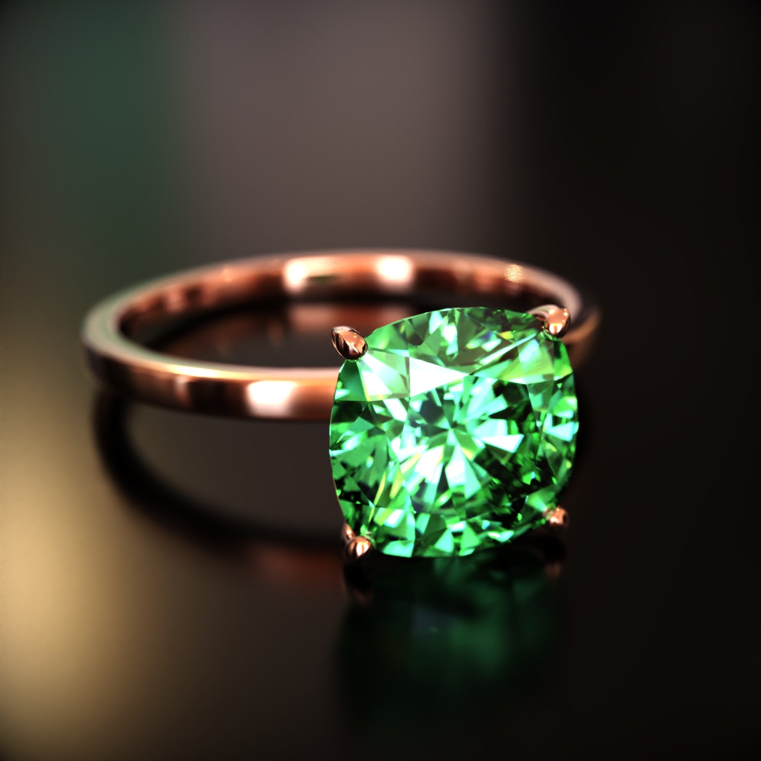 La Claire - Bague Moissanite Taille Coussin Personnalisée