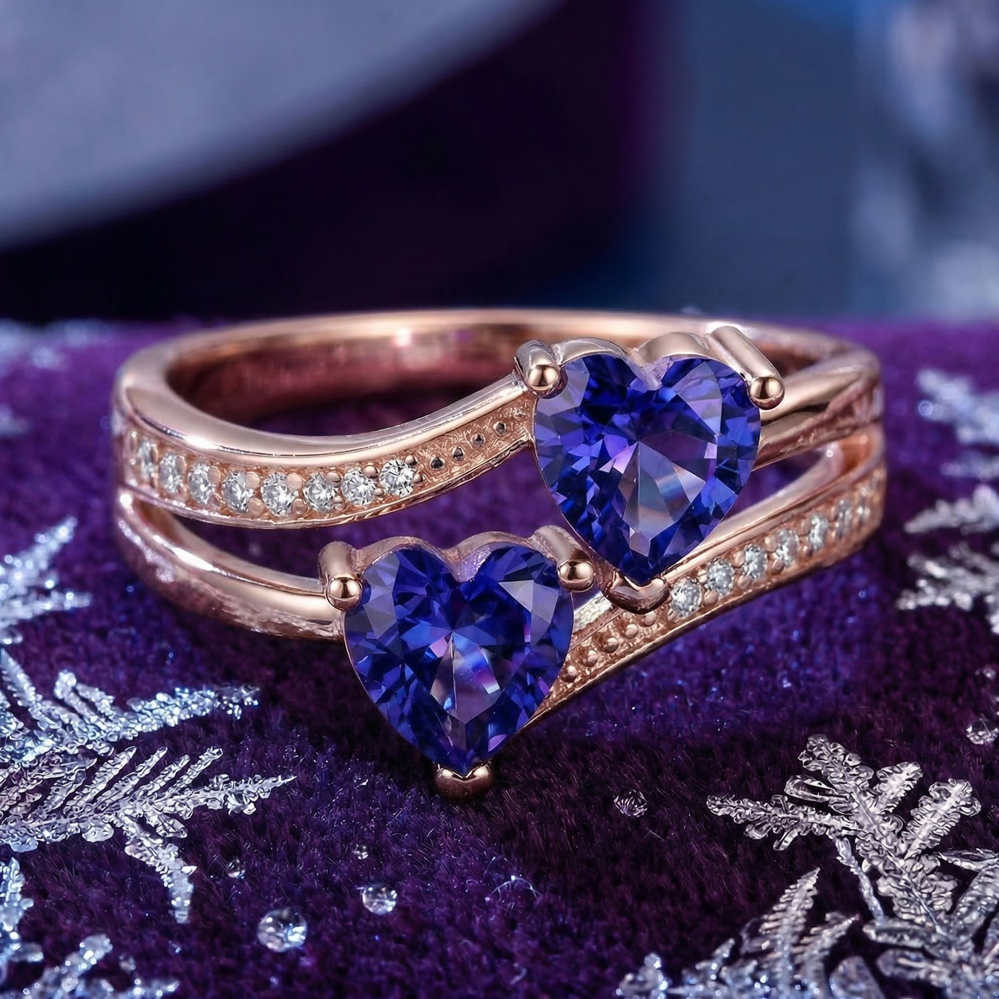 the-adalienne-heart-ring-s925-sterling-silver in rose gold finish