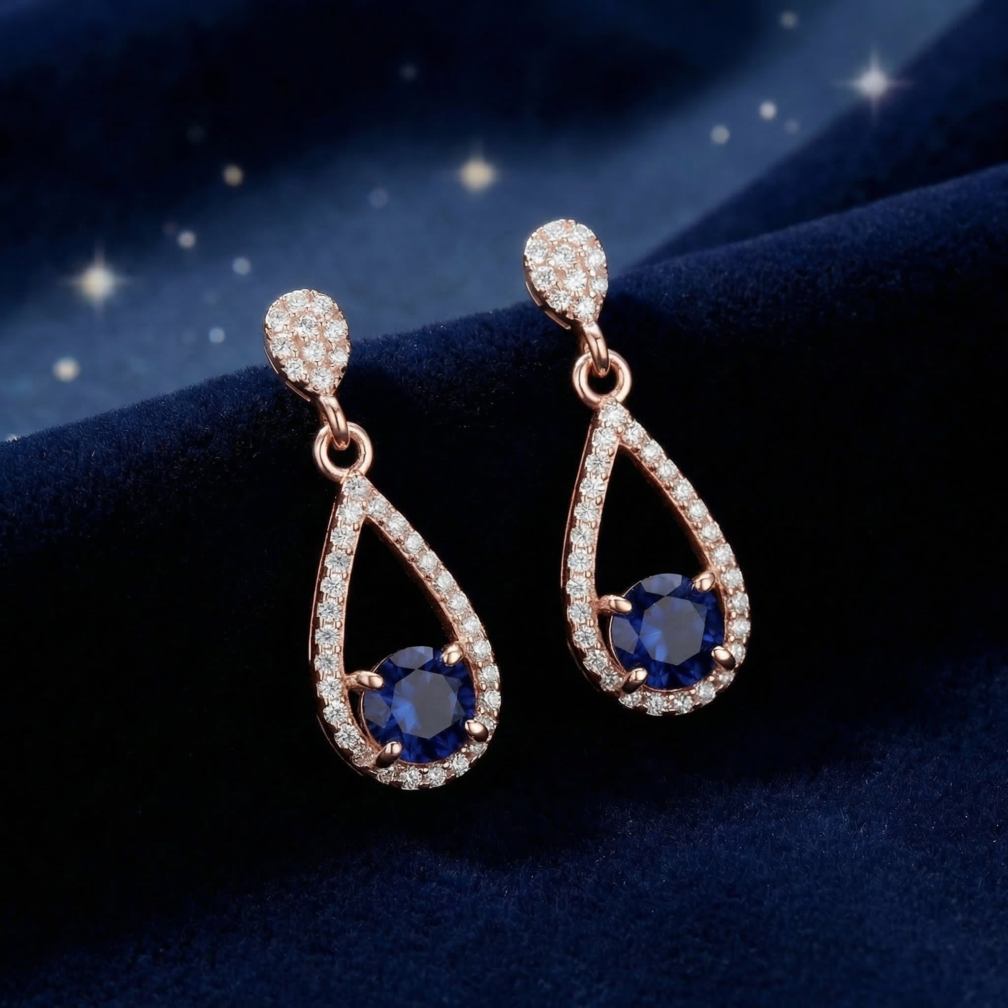 the-aethelra-teardrop-s925-sterling-silver in rose gold finish