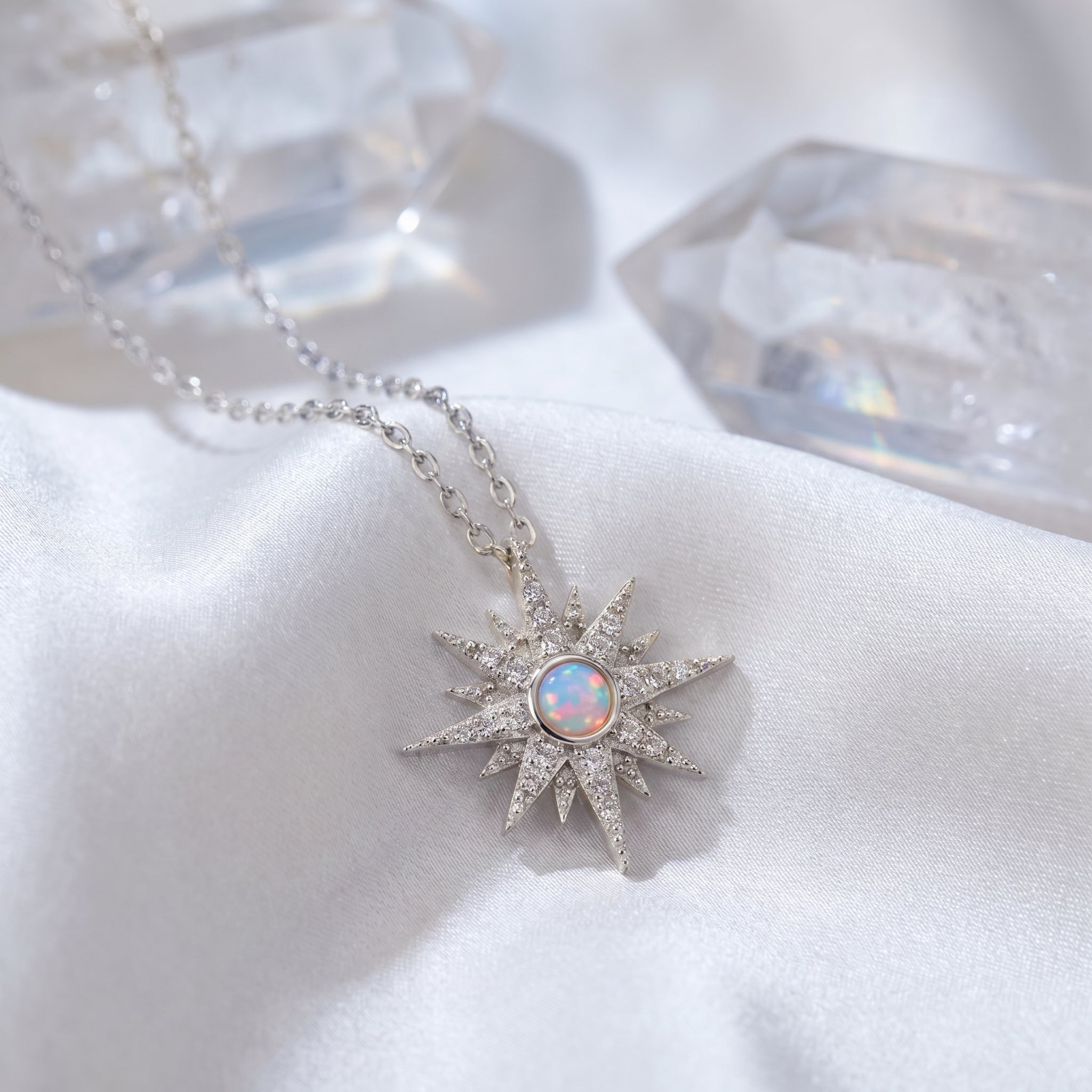 the-astralia-necklace in silver finish