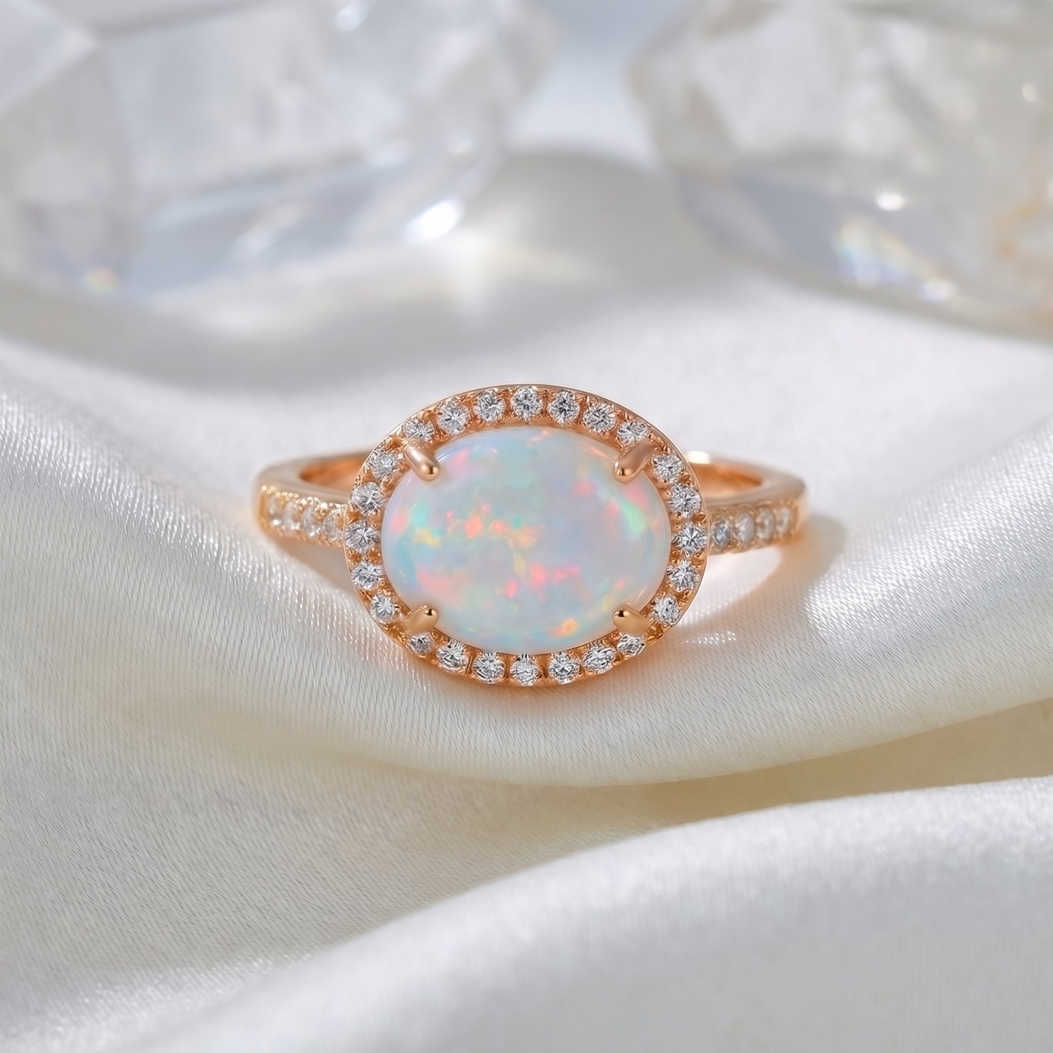 the-magnolia-ring in rose gold finish