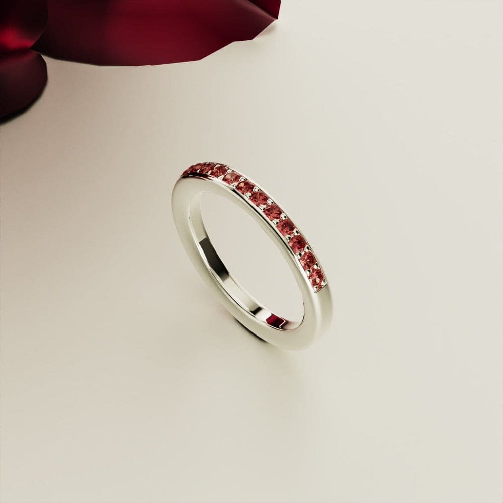 La Promesse : Bague Rubis Éternité - Argent Sterling S925