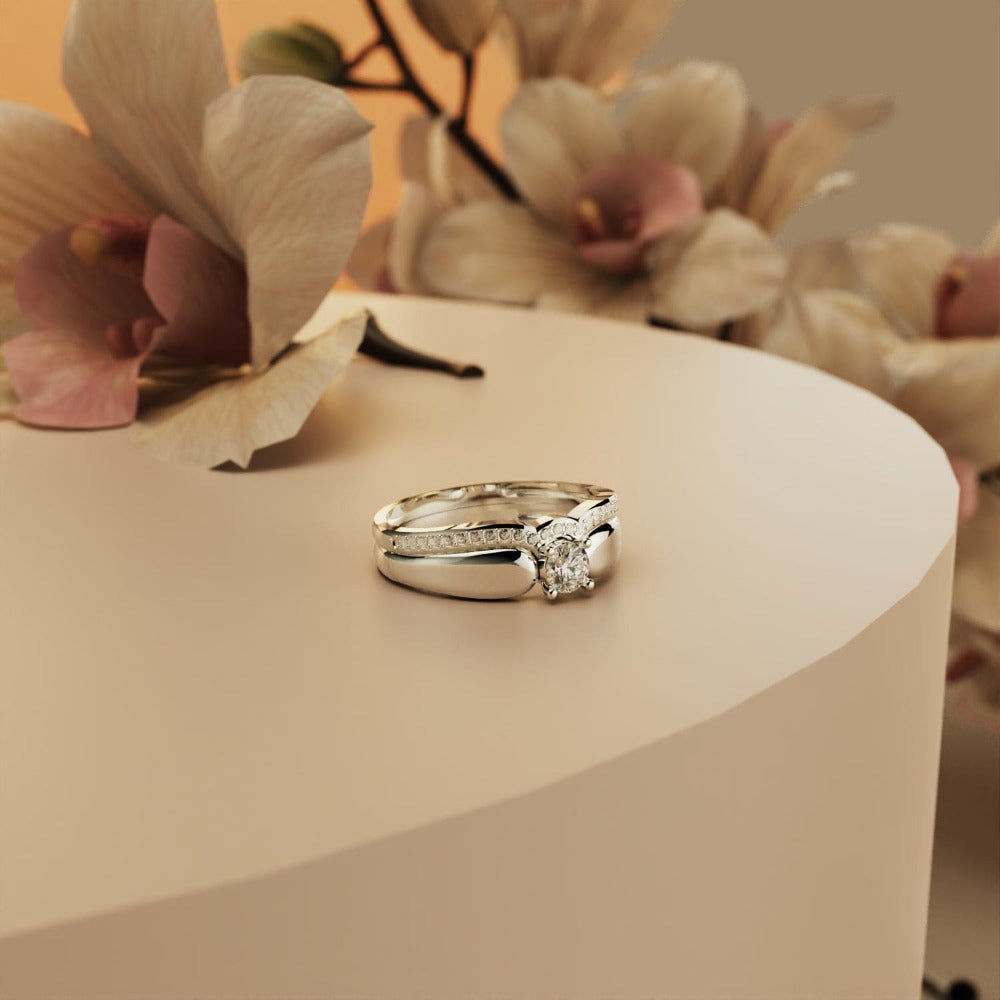Éclat Royal : Bague 2 Pièces Diadème - Argent Sterling S925