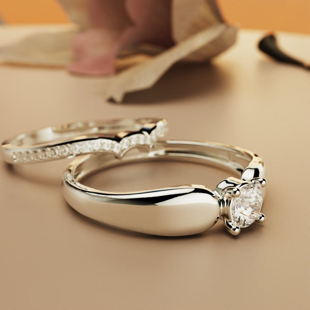 Éclat Royal : Bague 2 Pièces Diadème - Argent Sterling S925