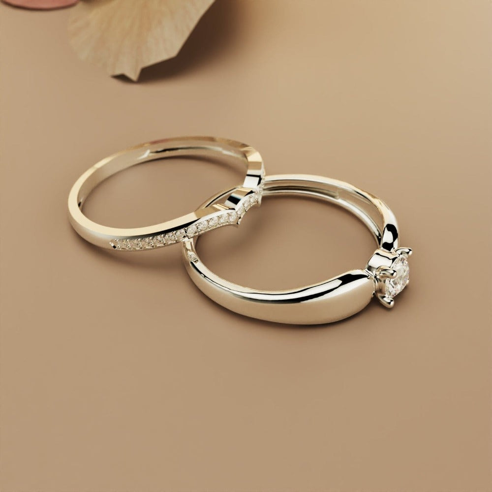 Éclat Royal : Bague 2 Pièces Diadème - Argent Sterling S925