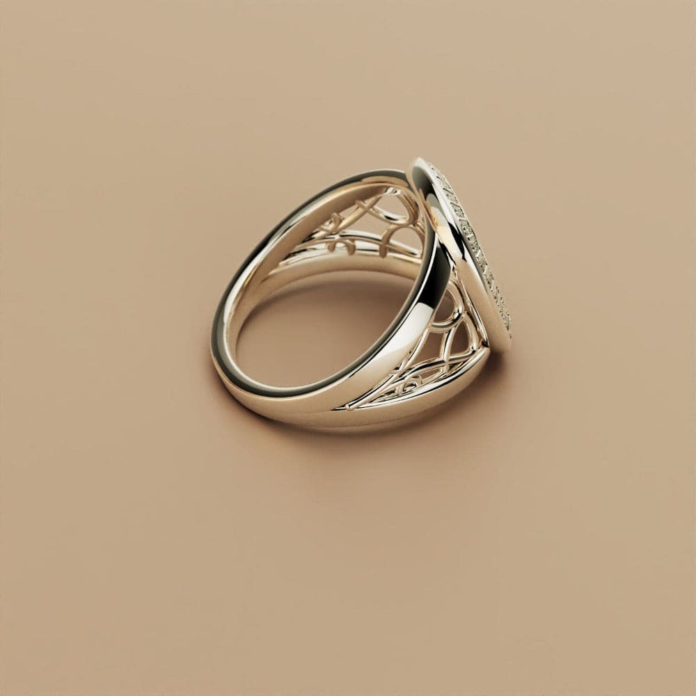 Rêve nacré : Bague sculptée en nacre - Argent sterling S925