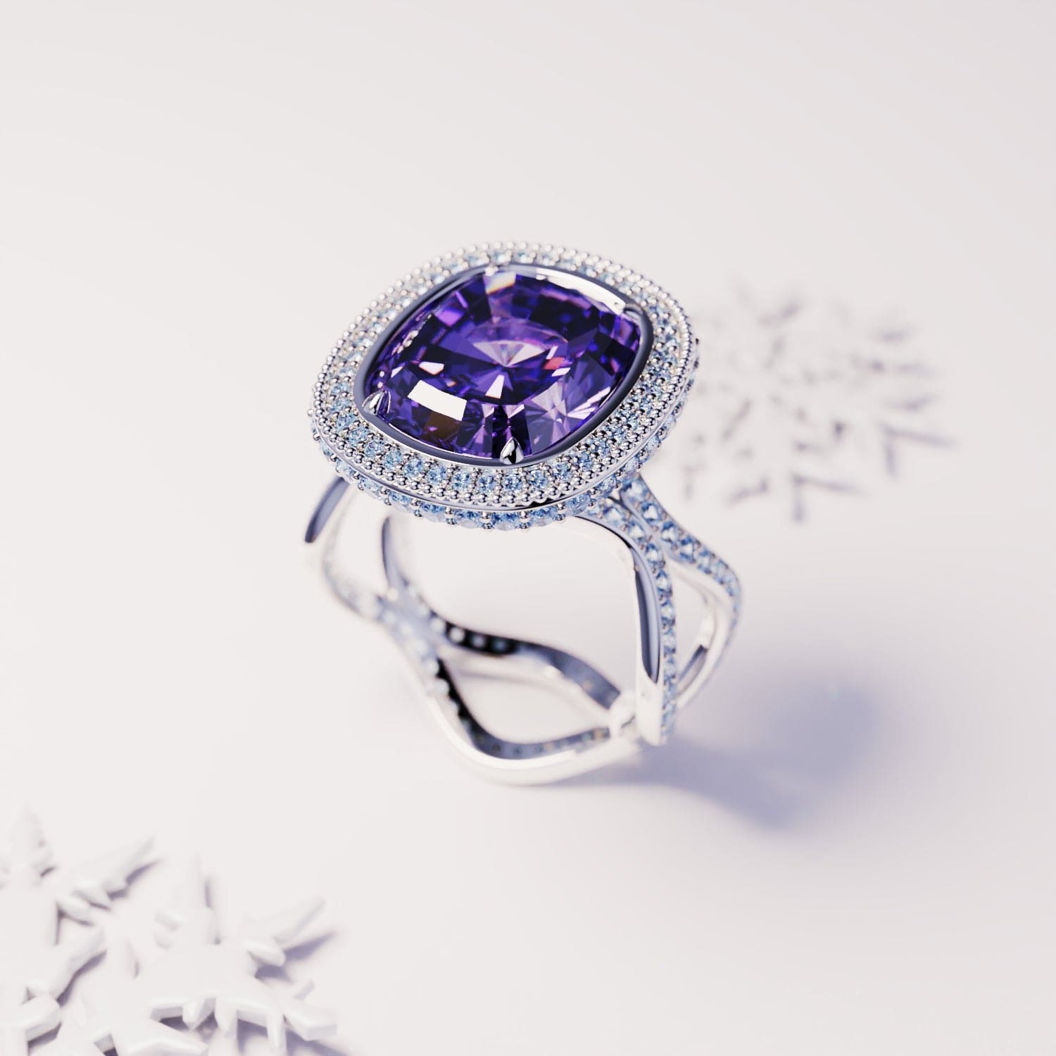 Amethyst Essence: Bague Améthyste Éthique Taille Opale - Argent Sterling S925
