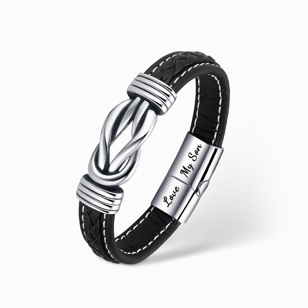 To My Son | Forever Linked Together | Leather Bracelet