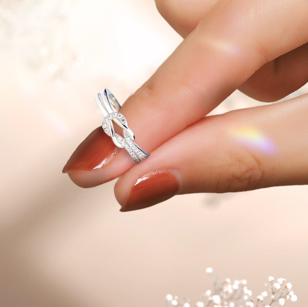 À mon amour | Nœud d'amour infini | Bague de promesse S925