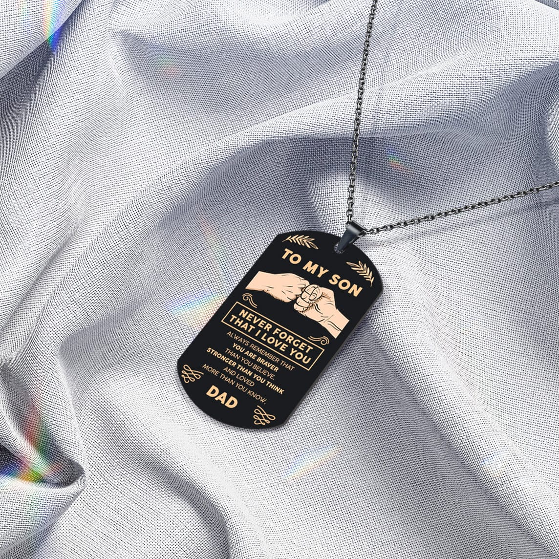 À Mon Fils | Tu Es Ma Force | Collier Plaque Militaire