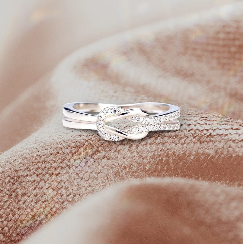 À mon amour | Nœud d'amour infini | Bague de promesse S925
