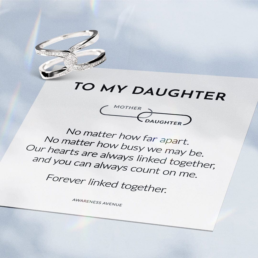 Mother & Daughter | Forever Linked Together | S925 Infinity Ring