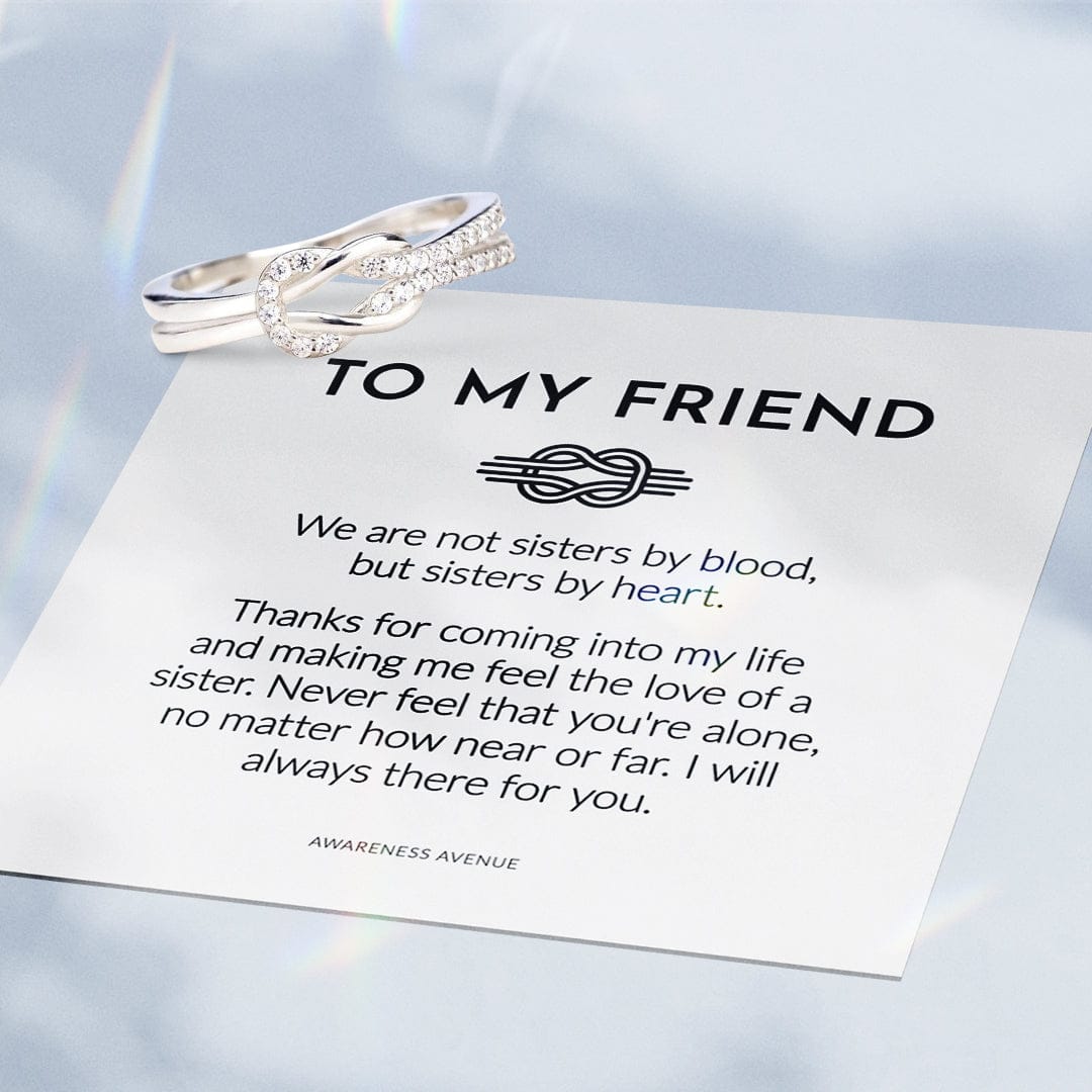 To My Best Friend | Sisters By Heart | S925 Knot Ring