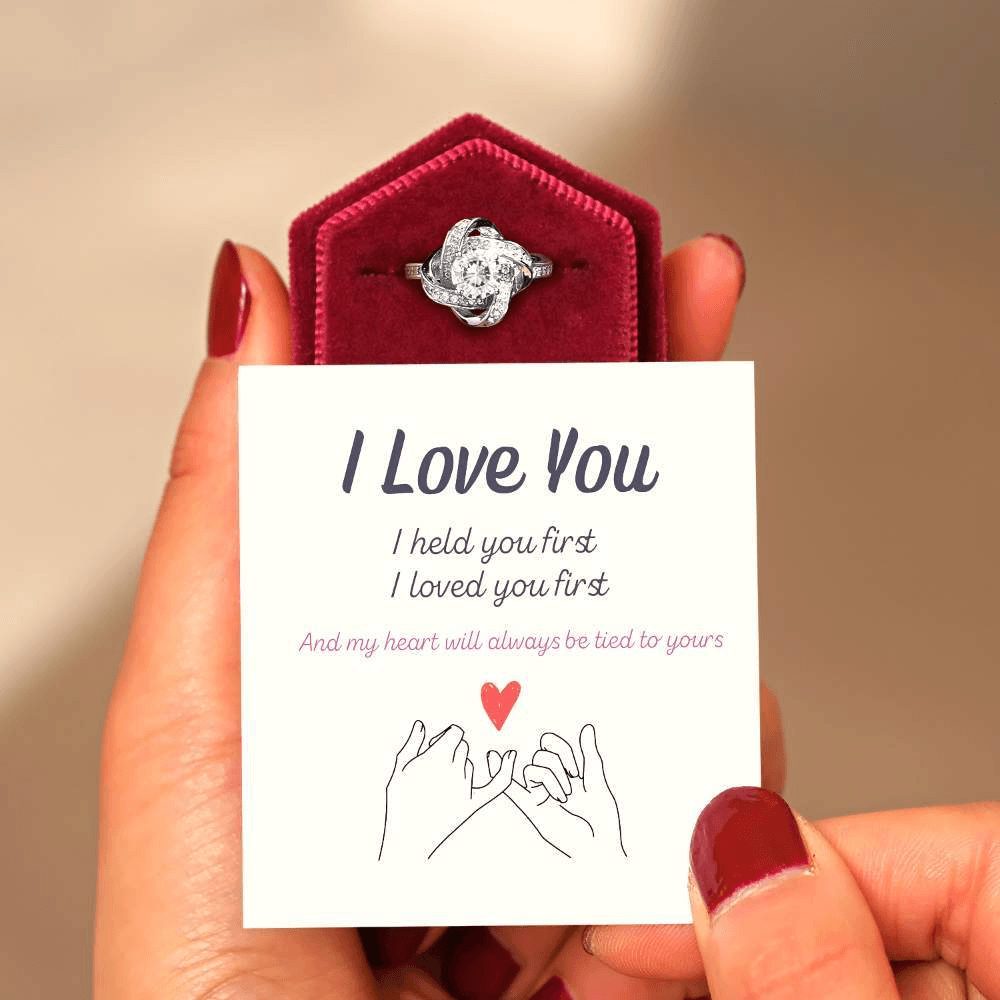 Daughter | I Held You First | Love Knot Ring-Awareness Avenue-gift: All,gift: Daughter,ring: All,ring: Daughter