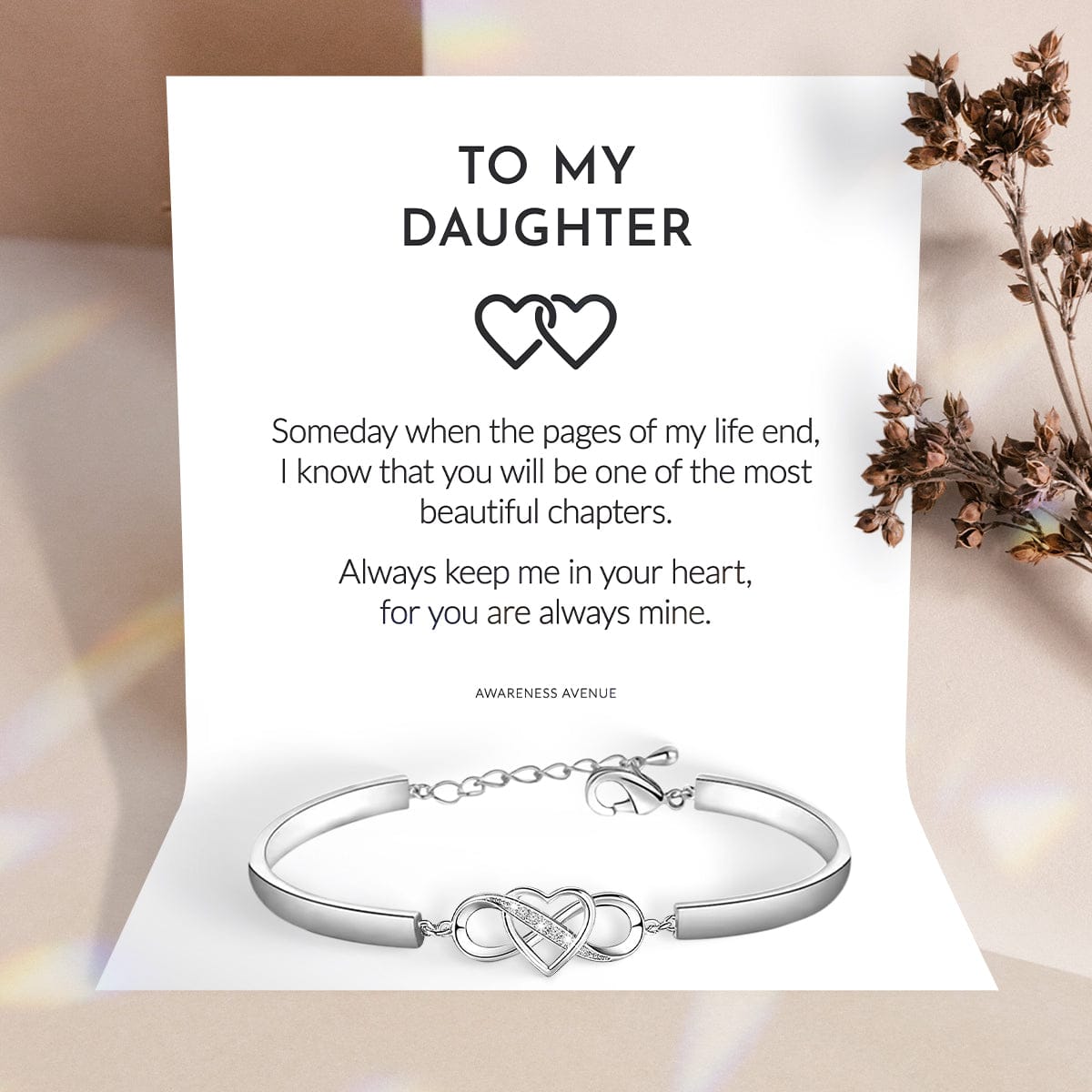 To My Daughter | Always Keep Me In Your Heart Bracelet