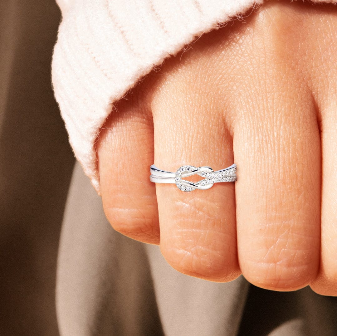 À mon amour | Nœud d'amour infini | Bague de promesse S925