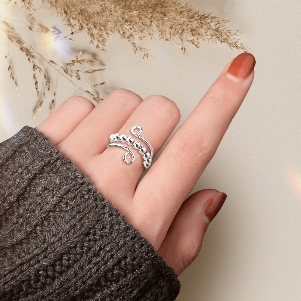 À ma magnifique fille | Chassez votre anxiété | Bague anti-stress S925