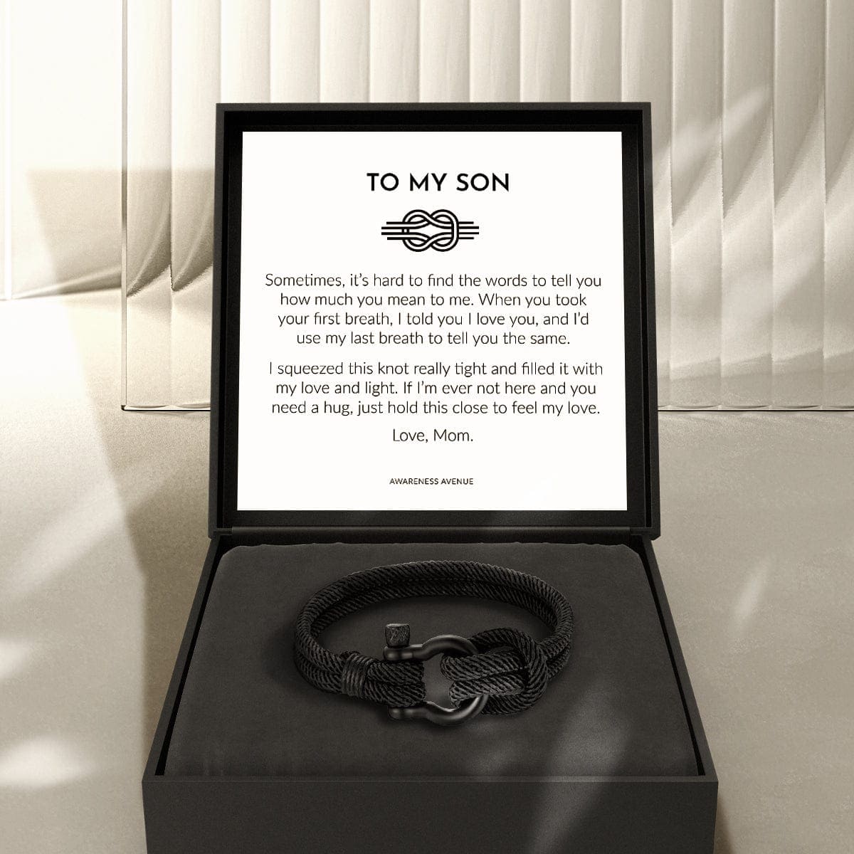À Mon Fils | Ressentez Mon Amour | Bracelet Cadeau Nautique