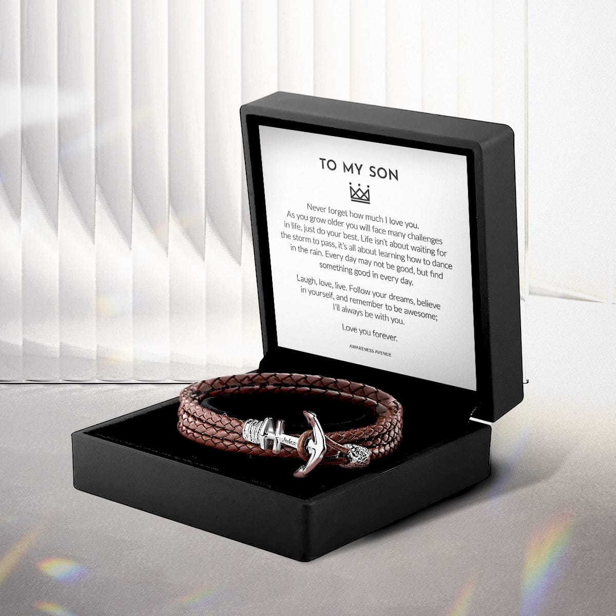 À Mon Fils | Je T'aime Pour Toujours | Bracelet Ancre